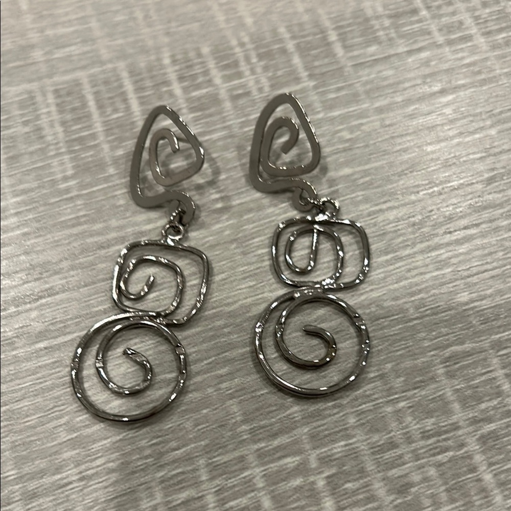 Sterling Silver Swirl Earrings. No backings